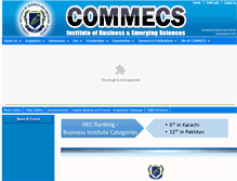 Tablet Screenshot of commecsinstitute.edu.pk